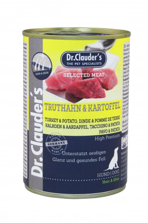 Dr.Clauder's HAIR&SKIN Selected Meat TURKEY & POTATO 6 x 400g